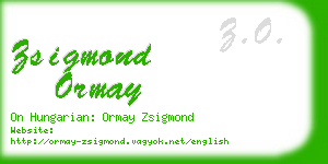zsigmond ormay business card